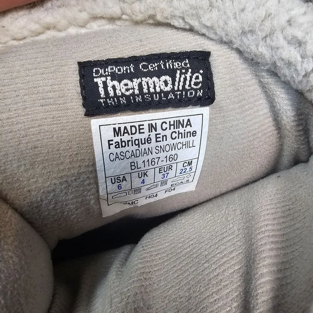 Columbia Cascadian Snowchill Women’s Winter Boots‎ Size 6 BL1167-160 Thermolite